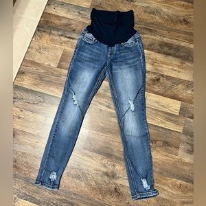 Distressed Skinny Maternity Jeans
